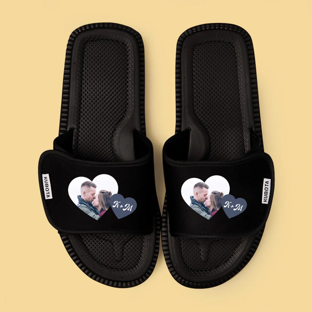 Fotokolaż: Inicjały Serce - Klapki Kubota