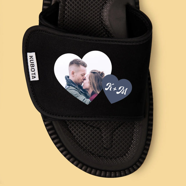 Fotokolaż: Inicjały Serce - Klapki Kubota