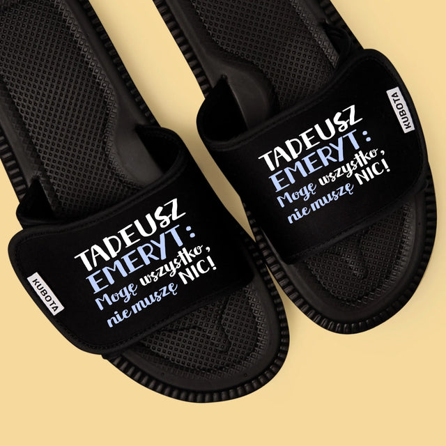 Zdjęcie i Podpis: Emeryt Mogę Wszystko - Klapki Kubota