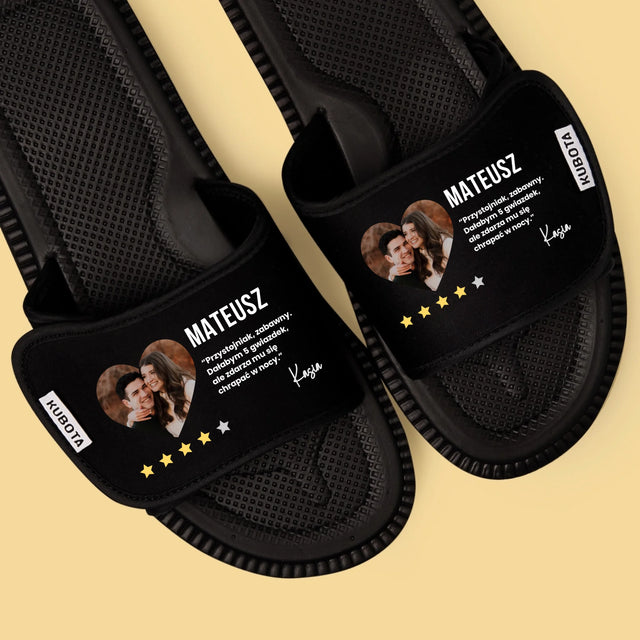 Zdjęcie i Podpis: Najlepszy Chłopak Polecam - Klapki Kubota