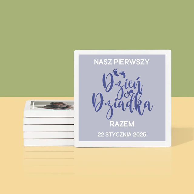 Fotokolaż: Pierwszy Dzień Dziadka - Podkładki Pod Kubki
