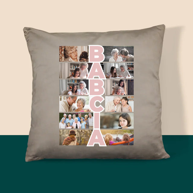 Fotokolaż: Babcia - Poduszka