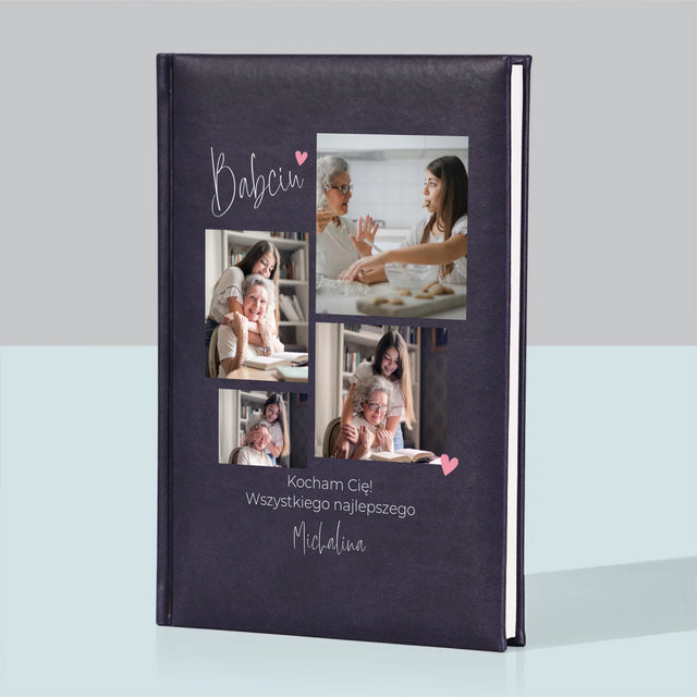 Fotokolaż: Babciu Kocham Cię - Notes Książkowy z Nadrukiem