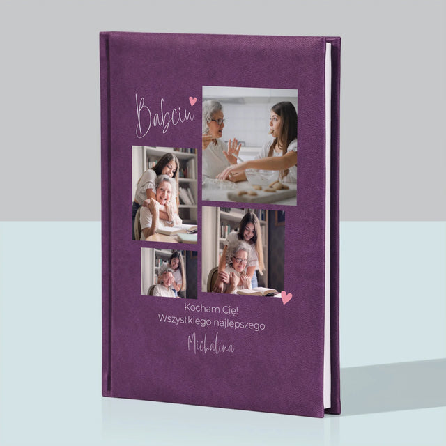 Fotokolaż: Babciu Kocham Cię - Notes Książkowy z Nadrukiem