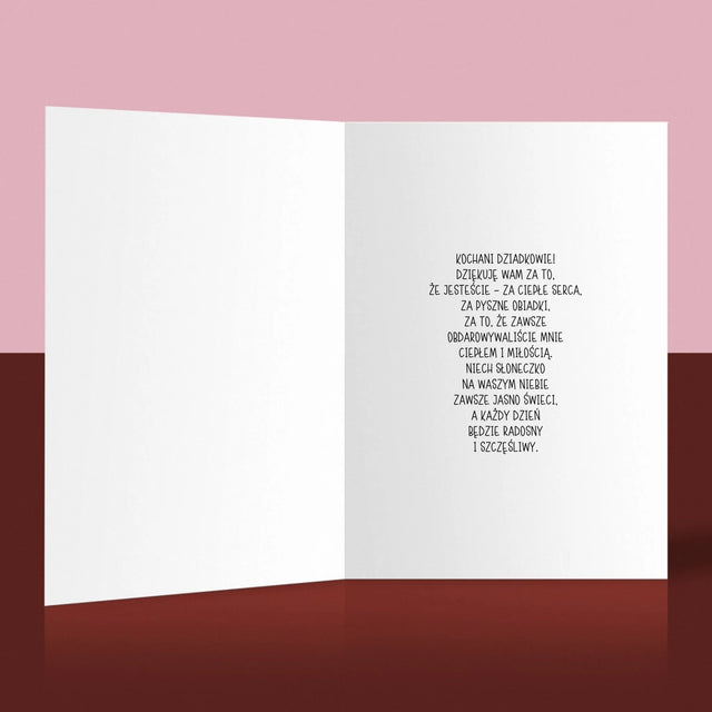 Zdjęcie i Podpis: Ukochanym Dziadkom - Kartka z Życzeniami
