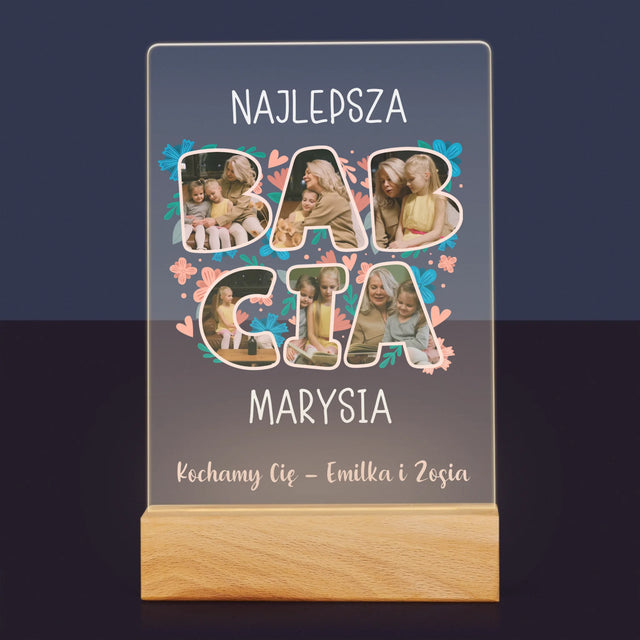 Słowo Ze Zdjęć: Najlepsza Babcia - Wydruk Na Szkle Akrylowym