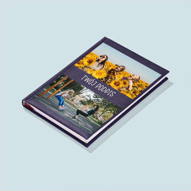 Fotokolaż: 2 Zdjęcia i Podpis - Notes Książkowy z Nadrukiem