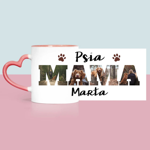 Słowo Ze Zdjęć: Psia Mama z Twoich Zdjęć - Kubek z Nadrukiem
