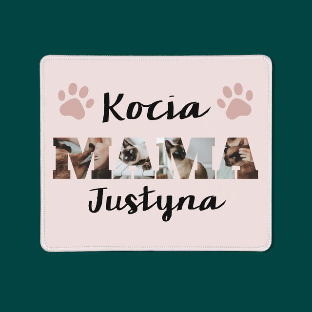Słowo Ze Zdjęć: Kocia Mama  - Podkładka Pod Myszkę
