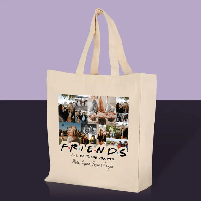 Fotokolaż: Friends - Torba Płócienna z Nadrukiem