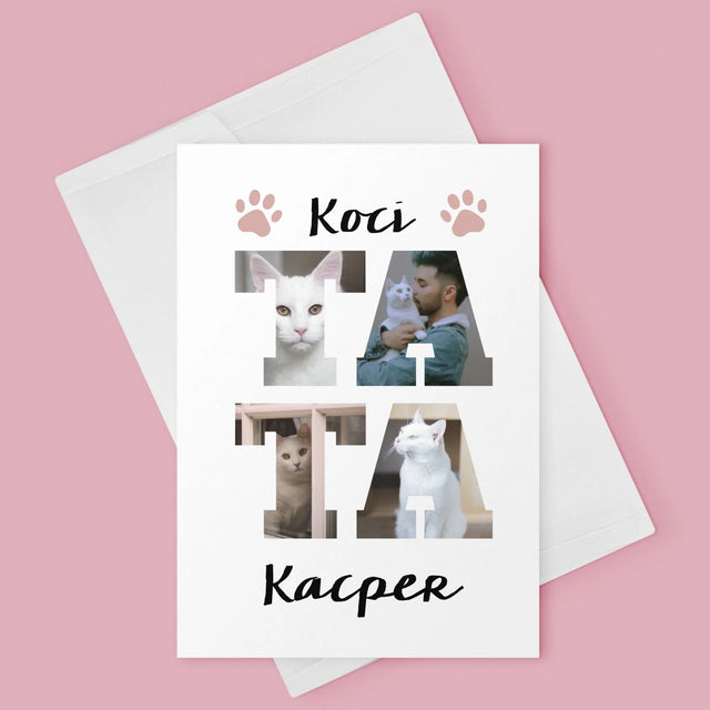 Słowo Ze Zdjęć: Koci Tata  - Kartka z Życzeniami