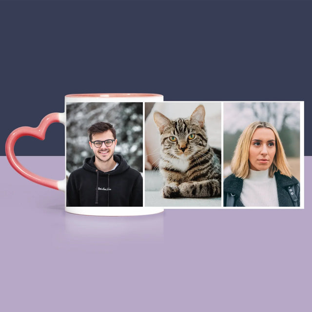 Fotokolaż: 3 Zdjęcia - Zestaw Prezentowy z Kubkiem, Misiem i Słodkościami