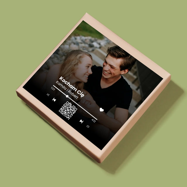 Zdjęcie i Podpis: Wasza Piosenka Kod Qr - Puzzle Personalizowane