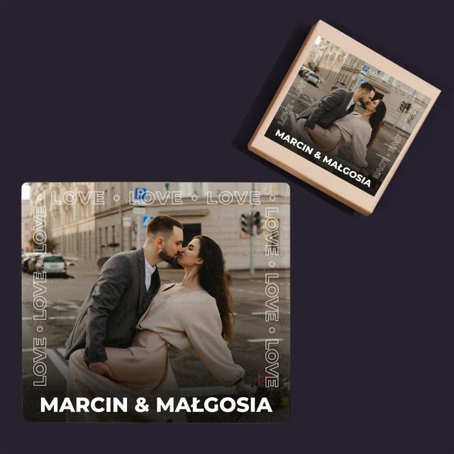 Zdjęcie i Podpis: Ramka Love - Personalizowane Puzzle