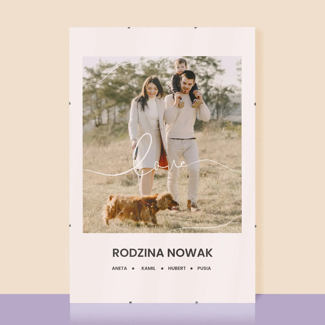 Zdjęcie i Podpis: Love Rodzina - Personalizowany Plakat