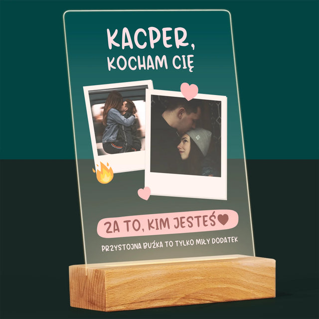 Fotokolaż: Kocham Cię Za To, Kim Jesteś - Wydruk Na Szkle Akrylowym