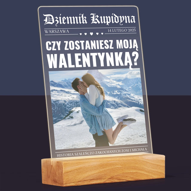 Okładka Magazynu: Walentynkowa Gazeta - Wydruk Na Szkle Akrylowym