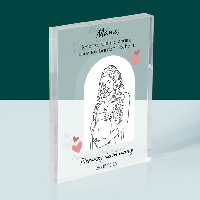 Zdjęcie i Podpis: Lineart Dla Mamy - Blok Akrylowy