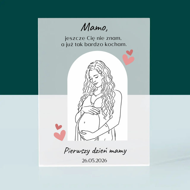 Zdjęcie i Podpis: Lineart Dla Mamy - Blok Akrylowy