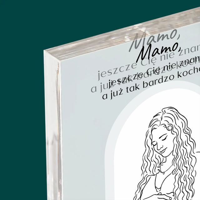 Zdjęcie i Podpis: Lineart Dla Mamy - Blok Akrylowy