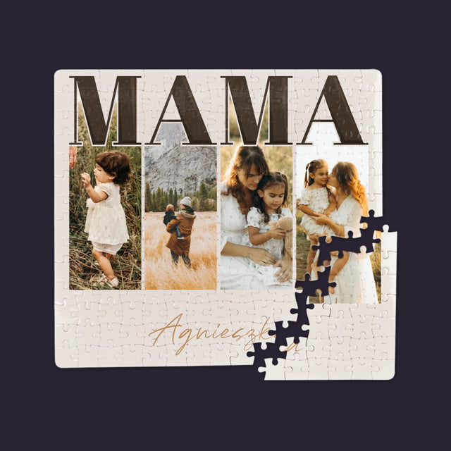 Fotokolaż: Mama Litery - Personalizowane Puzzle