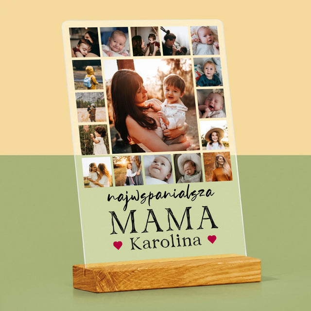 Fotokolaż: Najwspanialsza Mama - Wydruk Na Szkle Akrylowym