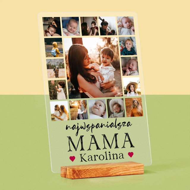 Fotokolaż: Najwspanialsza Mama - Wydruk Na Szkle Akrylowym