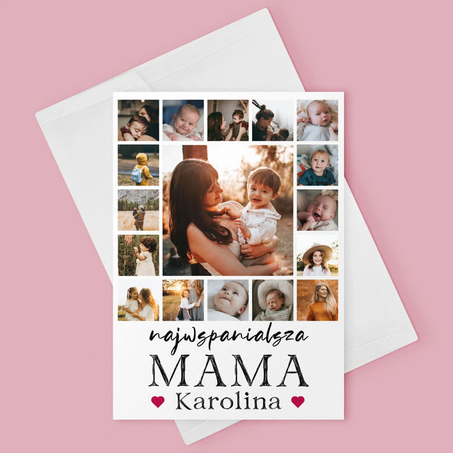Fotokolaż: Najwspanialsza Mama - Kartka z Życzeniami