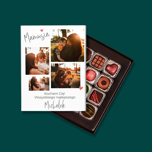 Fotokolaż: Mamusiu Kocham Cię - Personalizowane Praliny