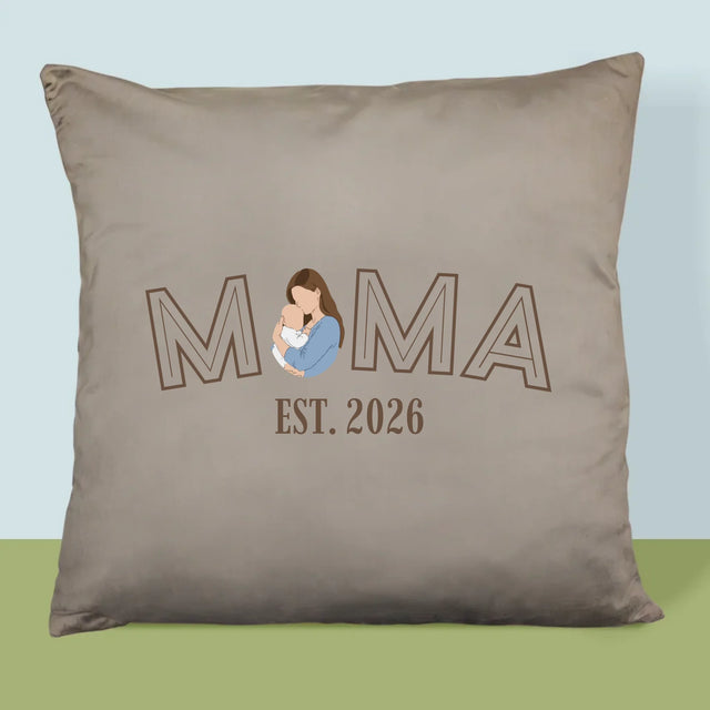 Zdjęcie i Podpis: Mama Established - Poduszka z Nadrukiem