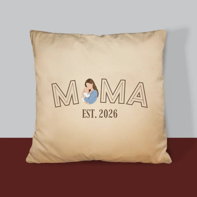 Zdjęcie i Podpis: Mama Established - Poduszka z Nadrukiem