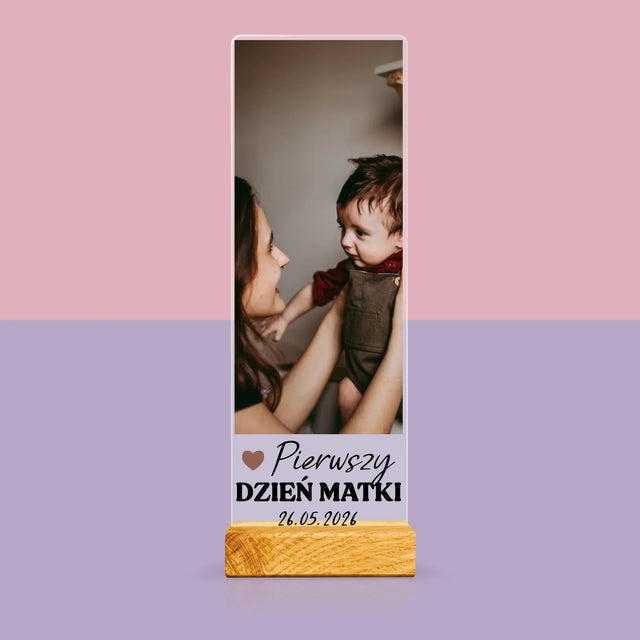 Zdjęcie i Podpis: Pierwszy Dzień Matki Serce - Zdjęcie Na Szkle Akrylowym Fotobudka