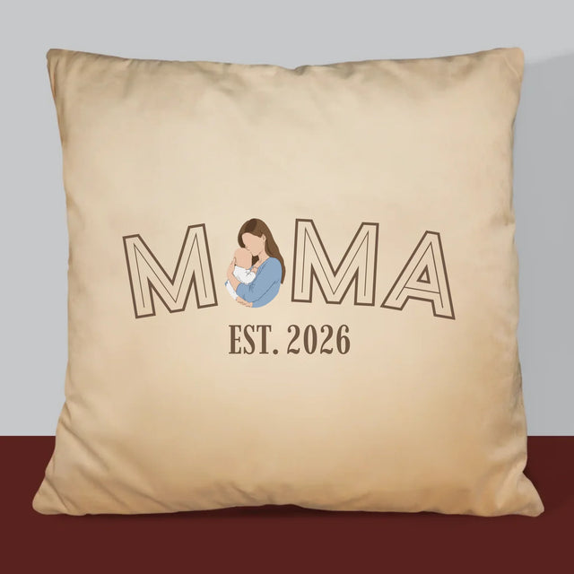Zdjęcie i Podpis: Mama Established - Poduszka z Nadrukiem
