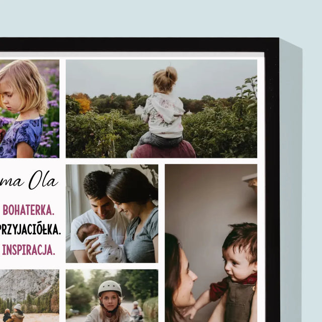 Fotokolaż: Mama Przyjaciółka - Wydruk Obramowany