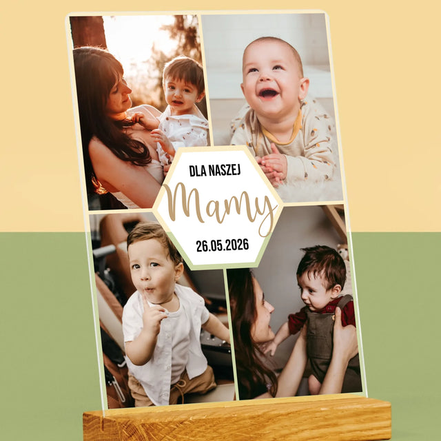 Fotokolaż: Dla Naszej Mamy - Wydruk Na Szkle Akrylowym