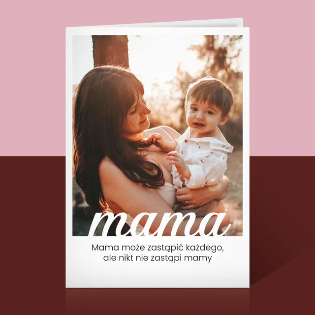 Zdjęcie i Podpis: Niezastąpiona Mama Dedykacja - Kartka z Życzeniami