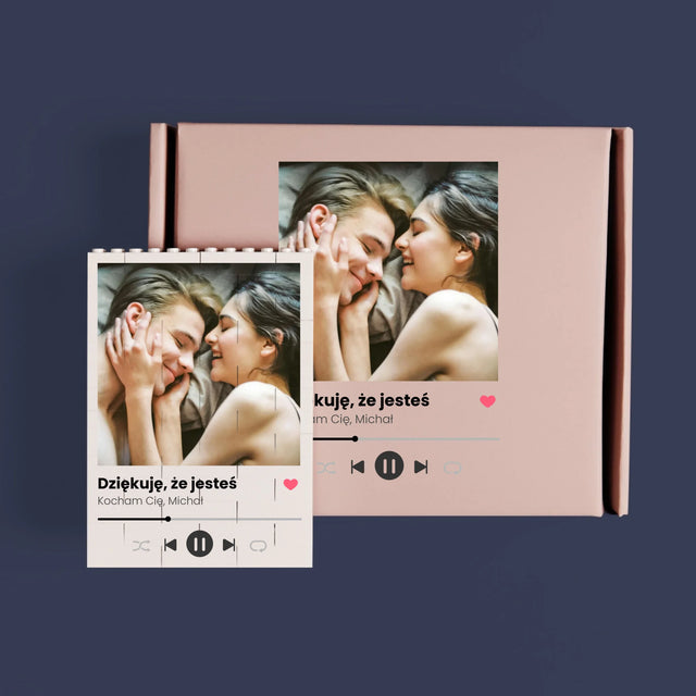 Zdjęcie i Podpis: Spotify Dla Dziewczyny - Klocki LEGO z Nadrukiem