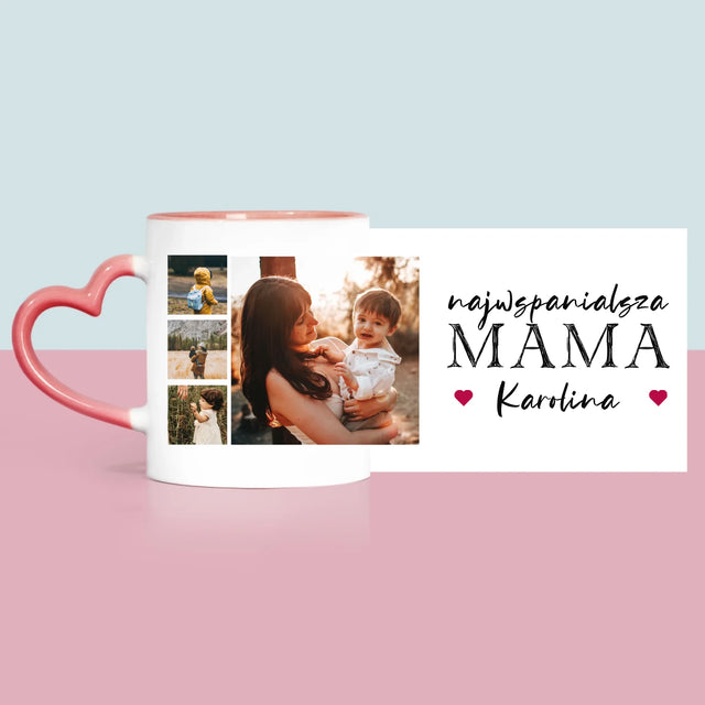 Fotokolaż: Najwspanialsza Mama - Kubek z Nadrukiem