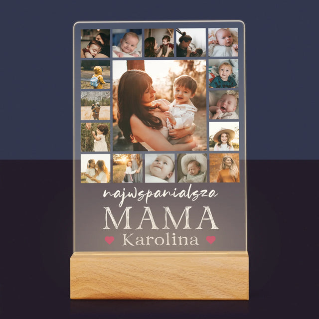 Fotokolaż: Najwspanialsza Mama - Wydruk Na Szkle Akrylowym