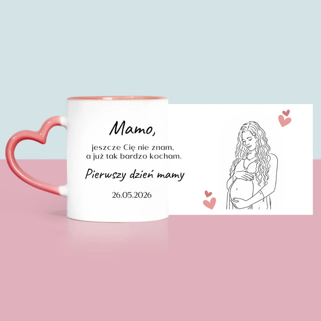 Zdjęcie i Podpis: Lineart Dla Mamy - Kubek z Nadrukiem