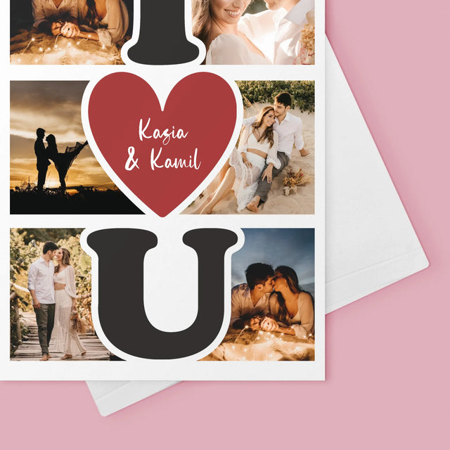 Fotokolaż: I Love You - Kartka Z Życzeniami