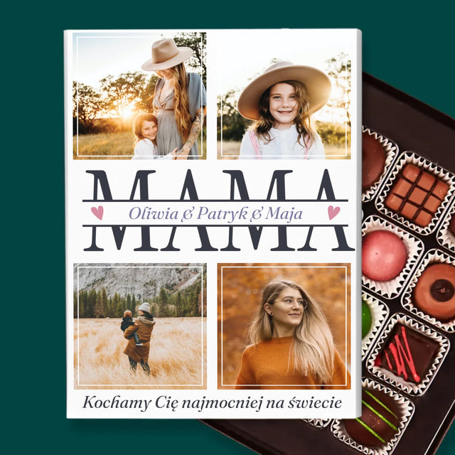 Fotokolaż: Mama Imiona - Personalizowane Praliny