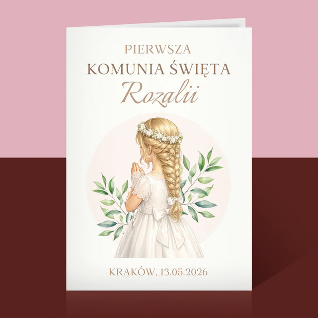 Kreator Postaci: Komunia Dziewczynka - Kartka z Życzeniami