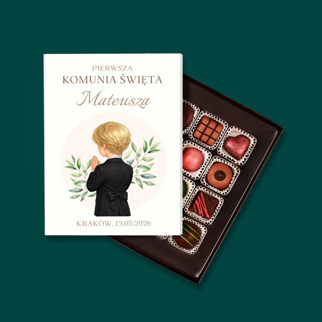 Kreator Postaci: Komunia Chłopiec - Personalizowane Praliny
