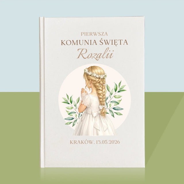Kreator Postaci: Komunia Dziewczynka - Biblia z Nadrukiem