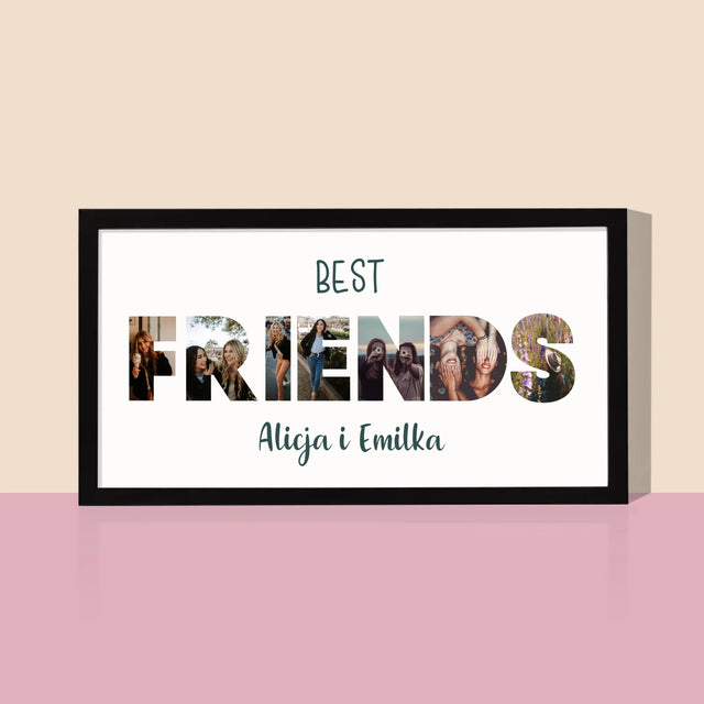Słowo Ze Zdjęć: Friends - Wydruk Obramowany 20x40
