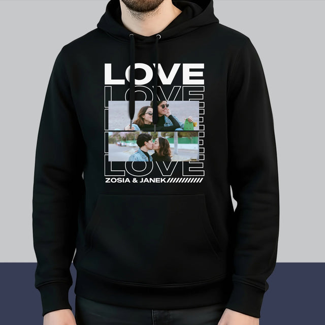 Fotokolaż: Z Napisem Love - Bluzy Dla Par