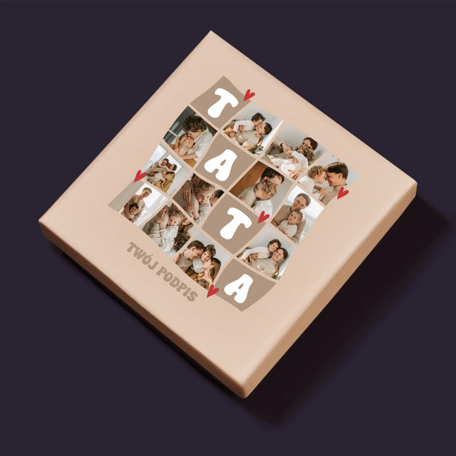 Fotokolaż: Najlepszy Tata Kafelki - Personalizowane Puzzle