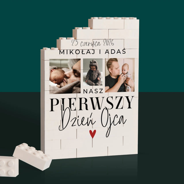 Fotokolaż: Na Pierwszy Dzień Ojca - Klocki LEGO z Nadrukiem
