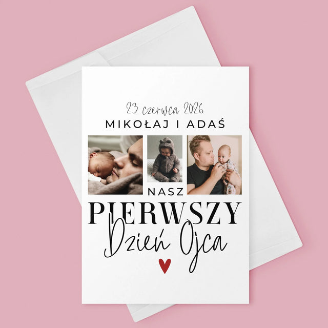Fotokolaż: Na Pierwszy Dzień Ojca - Kartka z Życzeniami